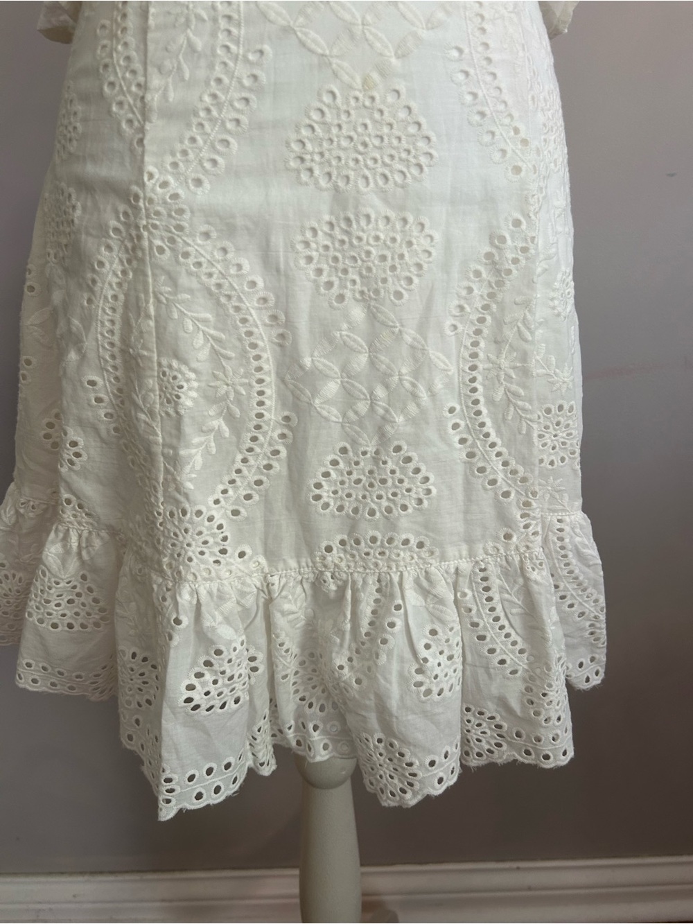 ASTR The Label Elora Ivory Eyelet Cutout Skater Dress - Picture 7 of 12